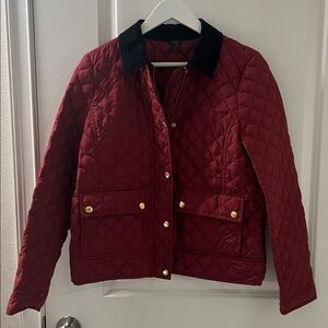 J. Crew Red Quilted Barn Jacket